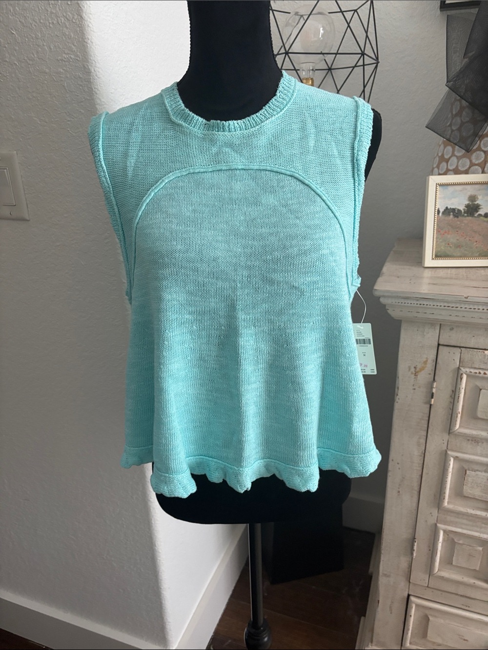 Pilcro Mint Green Sleeveless Knit Tank